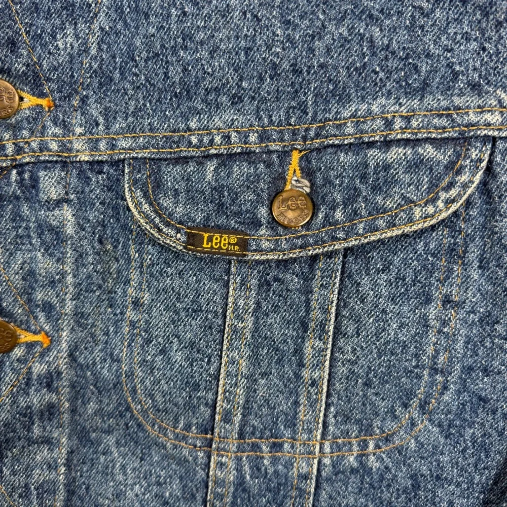 Lee Denim Jacket Mens XL Blue Riders Trucker Jean Coat 153438
